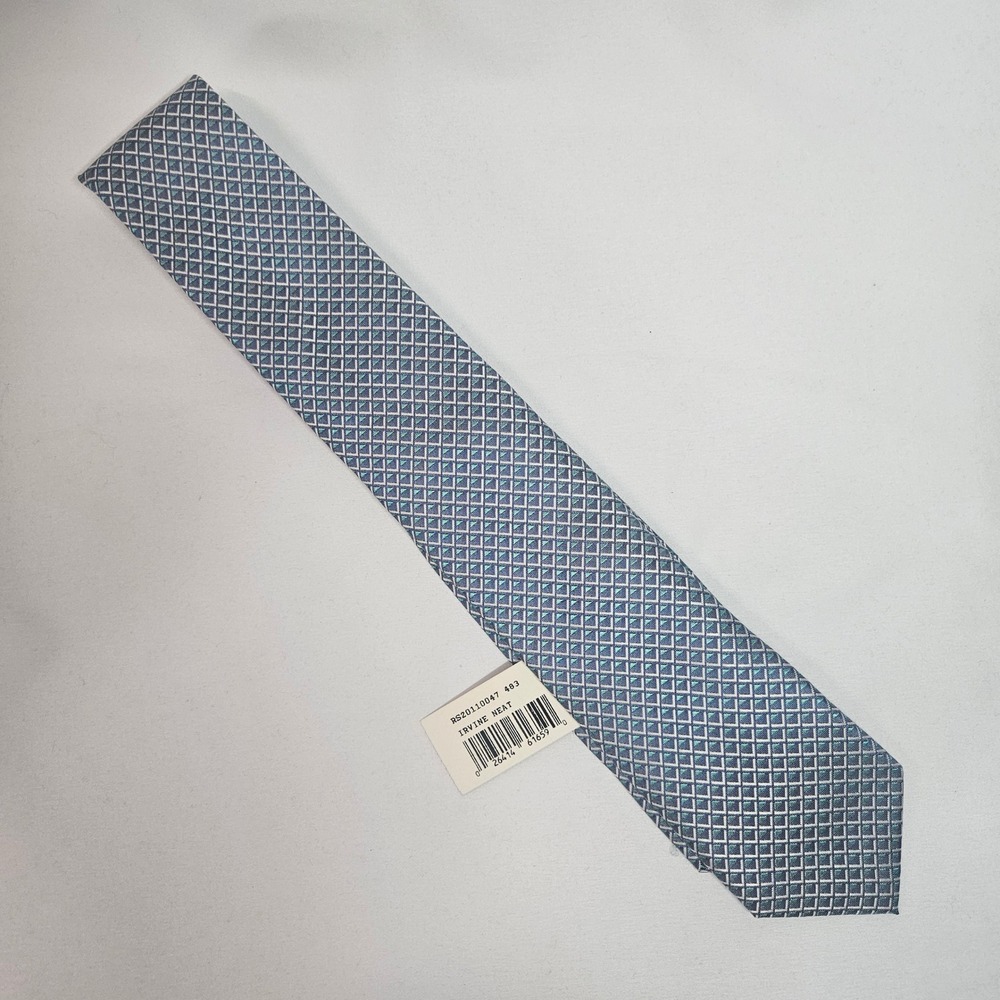 NEW Ryan Seacrest Distinction Men's Geometric Silk Tie Blue Green 3"x58"